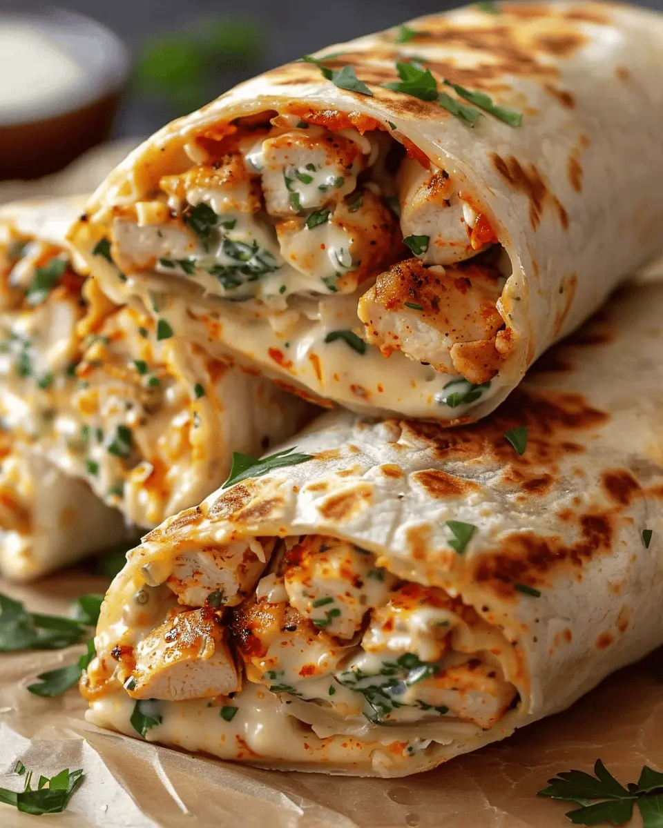 Ooey-Gooey Cheesy Garlic Chicken Wraps You’ll Love to Devour