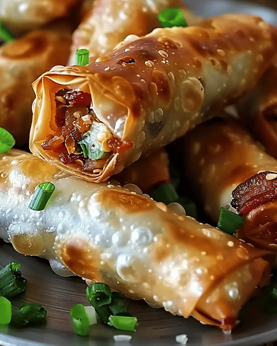 Turkey Bacon Jalapeño Popper Eggrolls Recipe for Indulgent Snacking