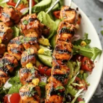 BBQ Chicken Skewer Salad
