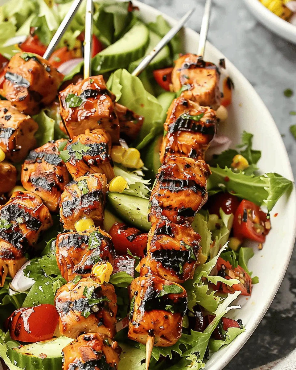BBQ Chicken Skewer Salad: A Juicy Twist on Summer Favorites