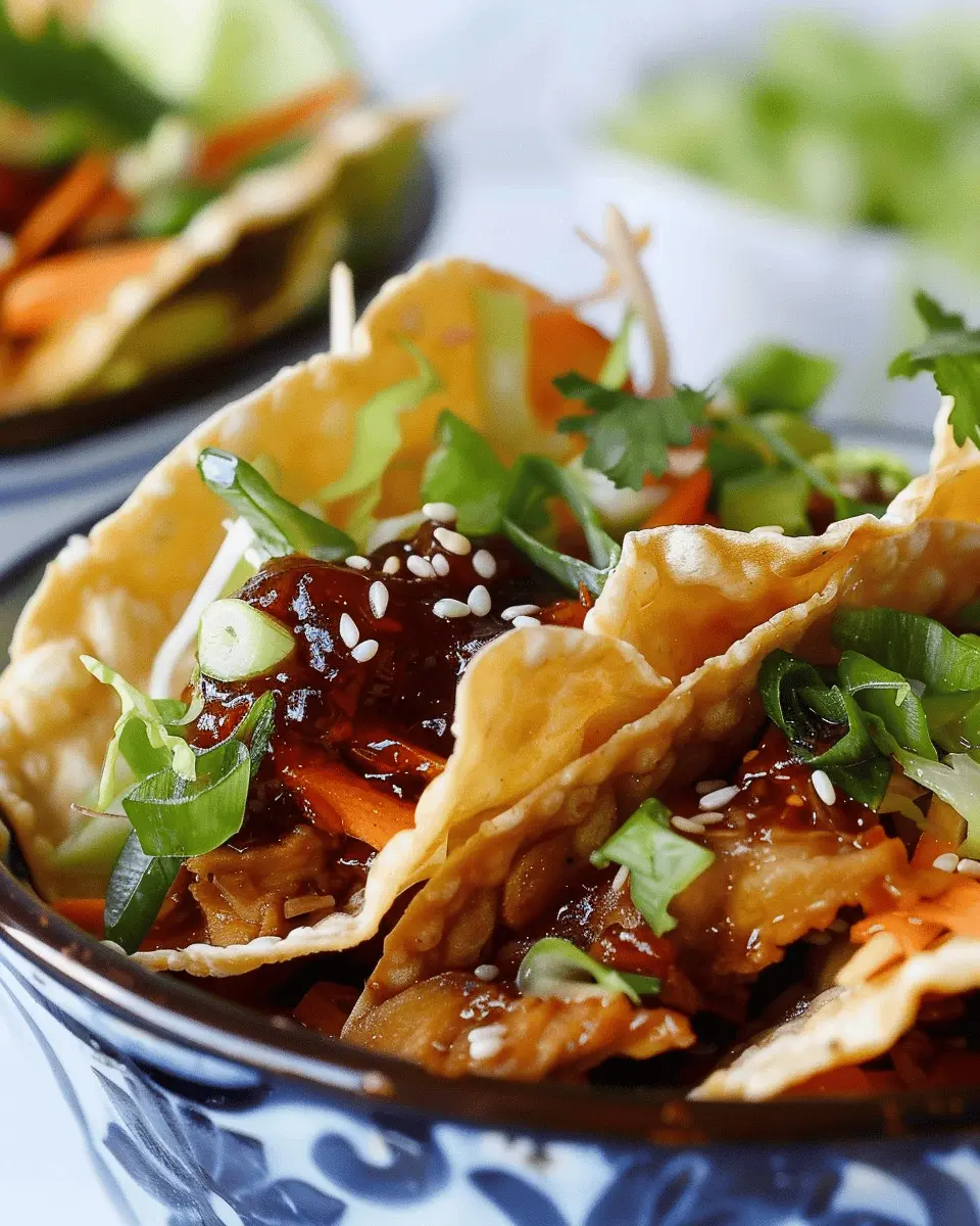Teriyaki Chicken Wonton Taco Bow: A Juicy Twist on Taco Night
