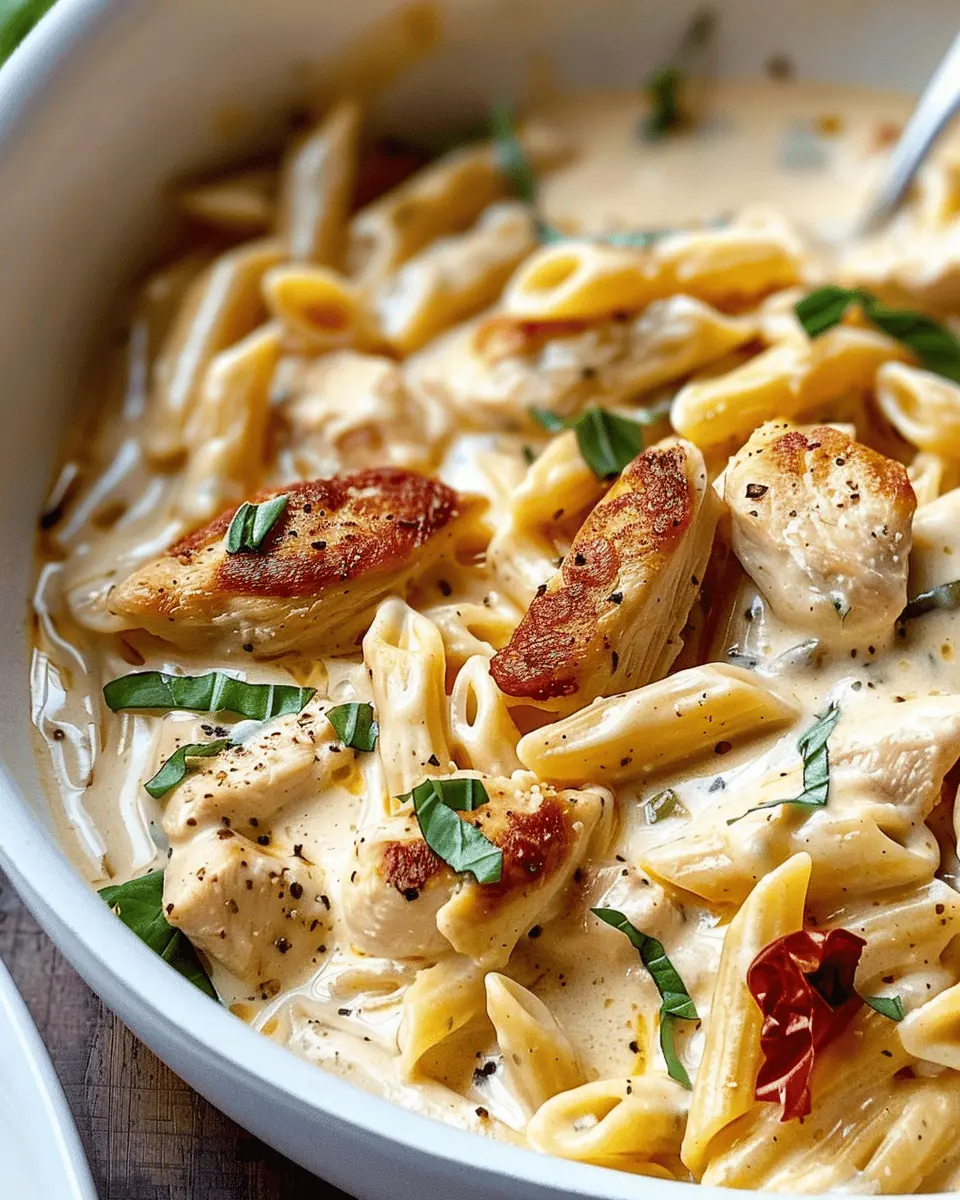 Creamy Marry Me Chicken Pasta: Indulgent Meal with Turkey Bacon