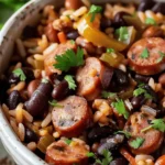 Hearty Black Beans and Rice with Sausage