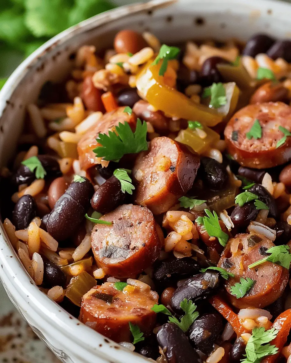 Hearty Black Beans and Rice with Sausage: A Comforting Twist