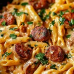 One Pot Creamy Cajun Sausage Pasta (30-Minutes)