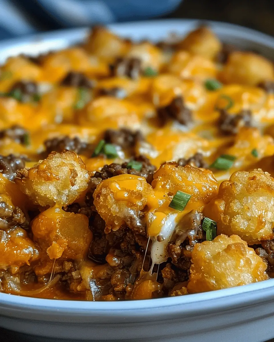 Tater Tot Casserole with Ground Beef: Indulgent Family Favorite
