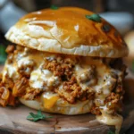 Cajun Chicken Sloppy Joes with Creamy Cheese Sauce