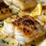 Baked Cod in Coconut Lemon Cream Sauce: A Quick and Flavorful Weeknight Dinner