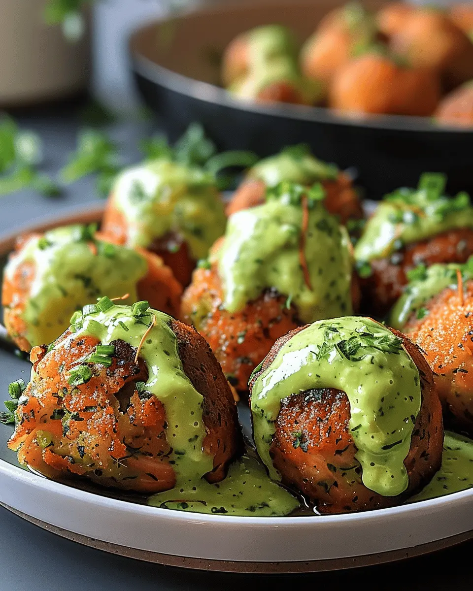 Salmon Balls with Creamy Avocado Sauce: Easy and Flavorful Bites