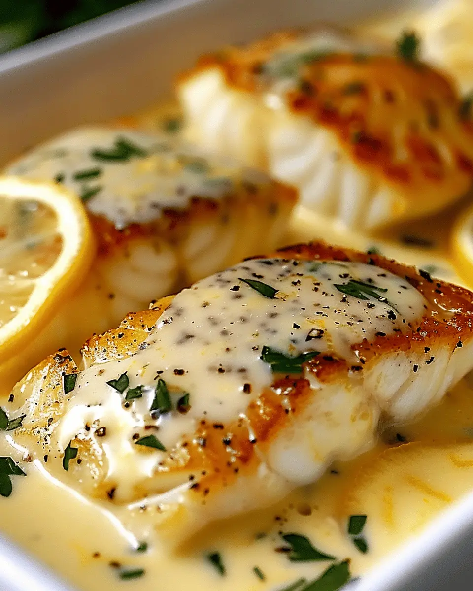Baked Cod in Coconut Lemon Cream Sauce: Easy Flavorful Delight