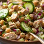 Healthy Tuna Garbanzo Bean Salad
