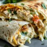 Cheesy Garlic Chicken Wraps