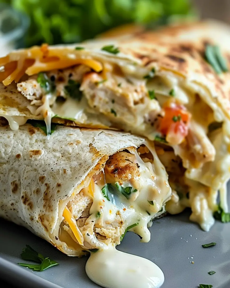Cheesy Garlic Chicken Wraps: Easy Weeknight Dinner Delight