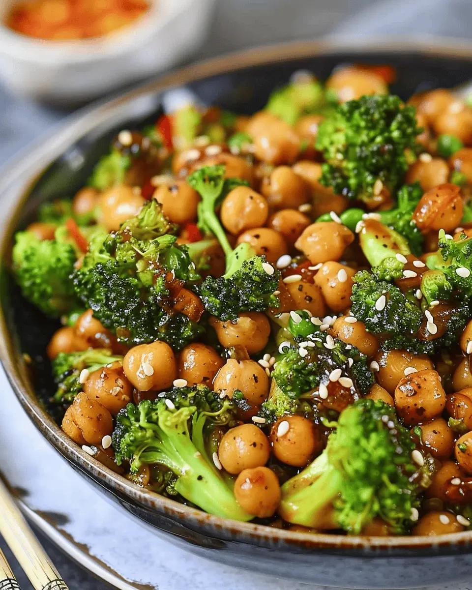 Garlic Broccoli Stir Fry with Chickpeas: A Flavorful Easy Dish