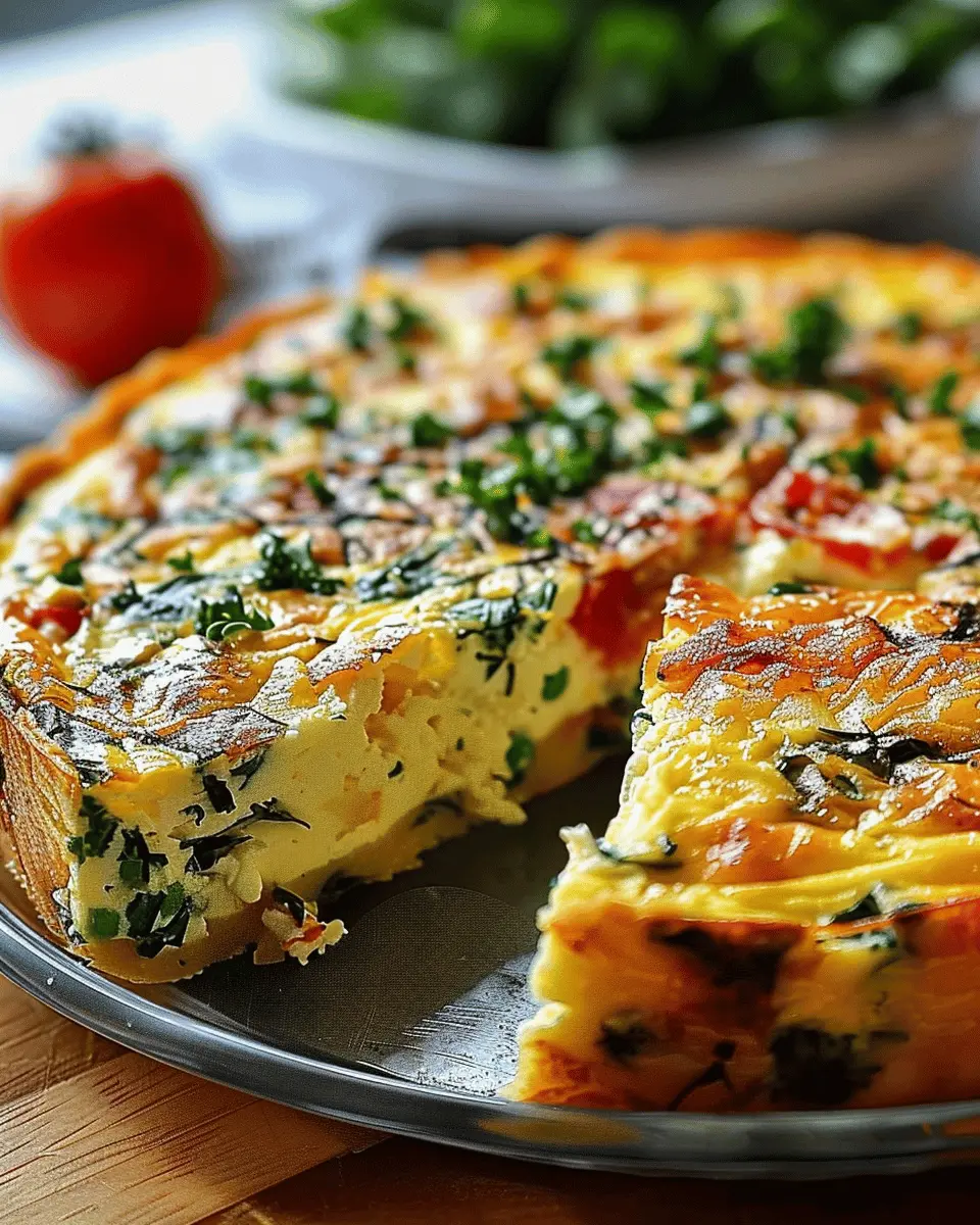 Crustless Cottage Cheese Breakfast Quiche: High-Protein Delight with Turkey Bacon and Chicken Ham