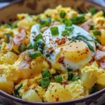 Cheesy Potato Egg Scramble