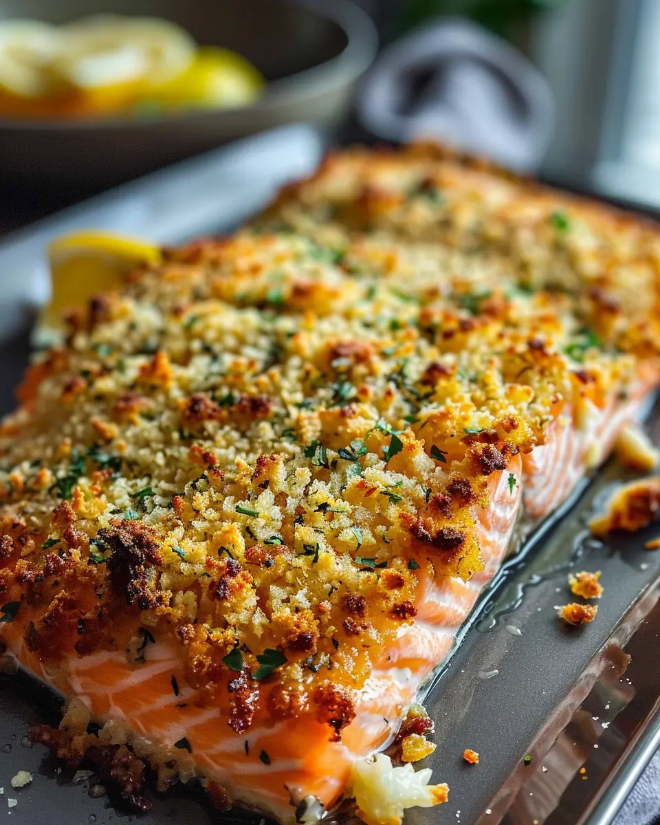 Crispy Parmesan Crusted Baked Salmon: A Flavorful Delight